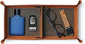 Handmade Leather Catch All Tray and Organizer for Keys, Phones, Jewels, Coins, Rectangular, Choco Brown