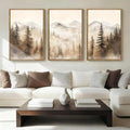 IARTTOP Extra Large Mountain Canvas Wall Art 24x36 Inch Framed Forest Woodland Art Prints Abstract Modern Farmhouse Wall Decor Set of 3 for Living room Dining room Bedroom
