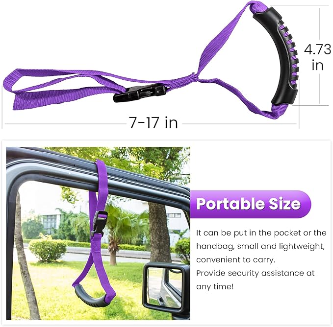 E-cowlboy Auto Cane Nylon Grip Portable Support Mobility Assist Device (Purple 2 Pack)