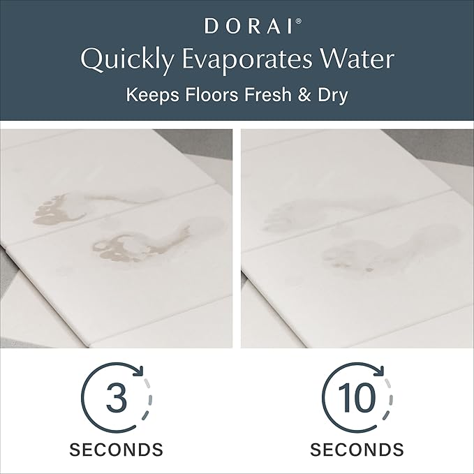 Dorai Home Stone Bath Mat for Bathroom – Large, Quick-Drying, Non-Slip Surface, Customizable Design, 22.3" L x 31.6" W x 0.6" H, Sandstone