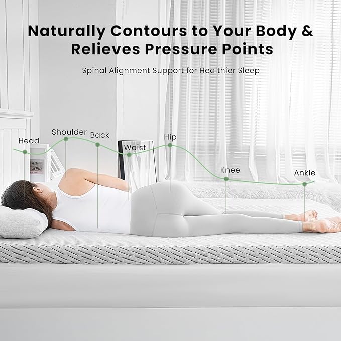 Bamboo Mattress Topper Full Size 2 Inch, Cooling Gel & Bamboo Charcoal Memory Foam Mattress Topper for Back Pain Relief, Firm Dual-Layer Foam Bed Pad with Removable Cover