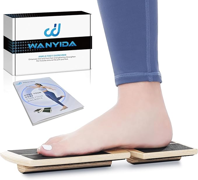 Ankle Foot Strengthener Exerciser for Sprained, Single Leg Balance Board, Posture Corrector, Foot Stretcher for Plantar Fasciitis Relief