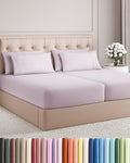 Split King 7 Piece Sheet Set - Cooling & Breathable Bed Sheets - Hotel Luxury Bed Sheets for Women, Men, Kids & Teens - Deep Pockets - Easy Fit - Soft & Wrinkle Free - Split King Light Lavender Sheets