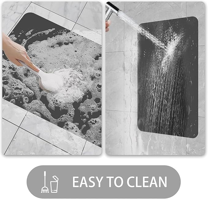 Ultra Thin Door Mat Indoor Entrance, 1/10 in Thin Door Mats for Inside Entry, Non-Slip Rubber Backing Washable Doormat, Fade Resistant, Absorbent, Low Profile Dirt Trapper, 35"X24"