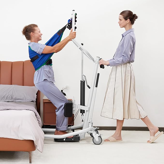 ELENKER Sit to Stand Patient Lift, Stand Up Patient Lift -Sit to Stand, Safely Sit, Stand or Transfer with Ease, with Transport Sling