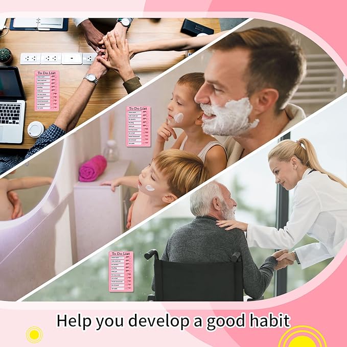 Chore Chart for Kids,To Do List, Daily Routine Chart, and Schedule Board-Checklist and Portable Memo for Efficient Task Management and Planning (pink)
