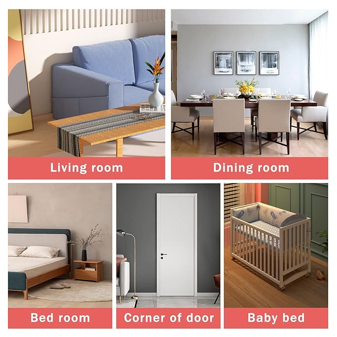 Baby Proofing,Clear Edge Protector Strip,19.7ft(6m) Pre-Tape Silicone Soft Corner Protectors for Kids,Corner Protectors with Upgraded Pre-Taped Strong Adhesive,Against Sharp Corner for Table,Cabinet
