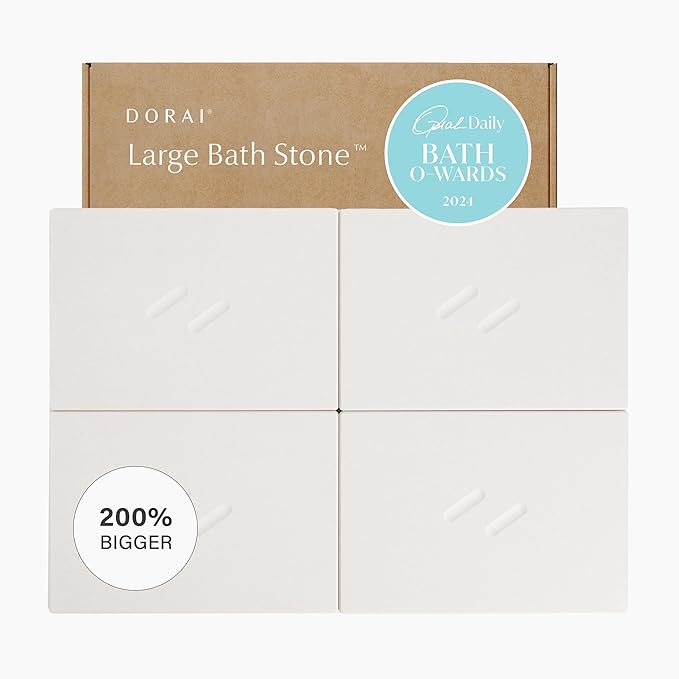 Dorai Home Stone Bath Mat for Bathroom – Large, Quick-Drying, Non-Slip Surface, Customizable Design, 22.3" L x 31.6" W x 0.6" H, Sandstone