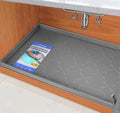 SIKADEER 22" x 19" Under Sink Mat Waterproof, Silicone Mat Kitchen Drawer Shelf and Cabinet Liner, Sink Protector for Kitchen Organizers and Storage, Boot Tray Pet Food Mats