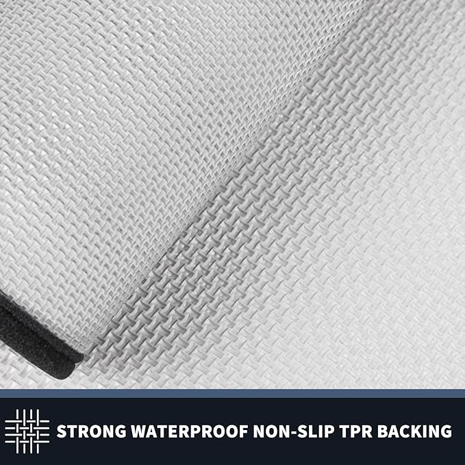 PURRUGS Dirt Trapping Door Mat 24" x 36", Non-Slip/Skid Machine Washable Entryway Rug, Shoes Scraper, Throw Rug, Super Absorbent Area Rug for Muddy Wet Shoes and Paws, Bluish Grey & Charcoal
