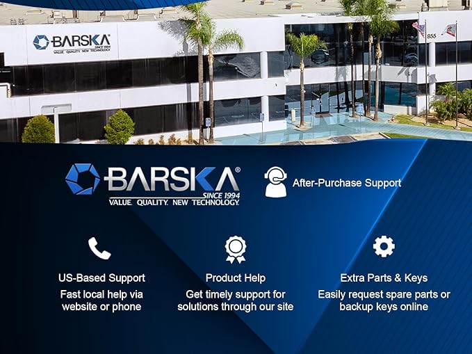 Barska 400 Position Key Cabinet with Adjustable Numbered Hooks – Wall Mount Steel Key Organizer Safe with Index Log, Key Tags & Lockable Door for Office or Business Use