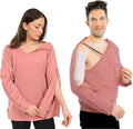 Inspired Comforts Unisex Post-Surgery/Dialysis Shirt | Full Tearaway Design with Easy-Open Shoulder, Arm & Side Snaps