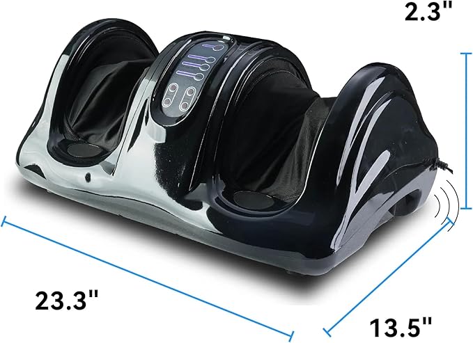 FLEXISPOT Premium Shiatsu Foot Massager with Remote Control – Deep Kneading & Rolling Therapy for Feet, Ankles, Calves, and Legs – Pain Relief & Circulation Booster for Home and Office (Black)