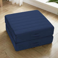 MeMoreCool Square Floor Pillows for Adults Kids, 2 Sets Large Meditation Cushion with 5" Thick Foam and Washable Tufted Cover, 22 Inch Navy Seat Floor Cushions for Sitting and Yoga