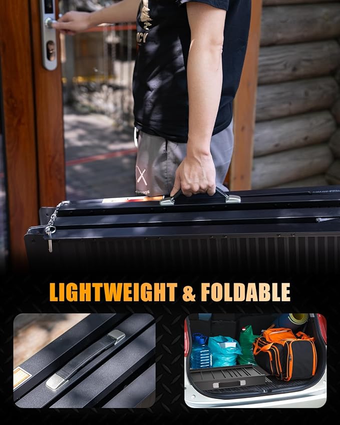 VNN Portable Wheelchair Ramp 3FT, Black Seamless Non-Slip Aluminum Ramps for Wheelchairs for Home, Handicap Wheelchair Ramps for Home Steps, Aluminum Loading Dock Plates
