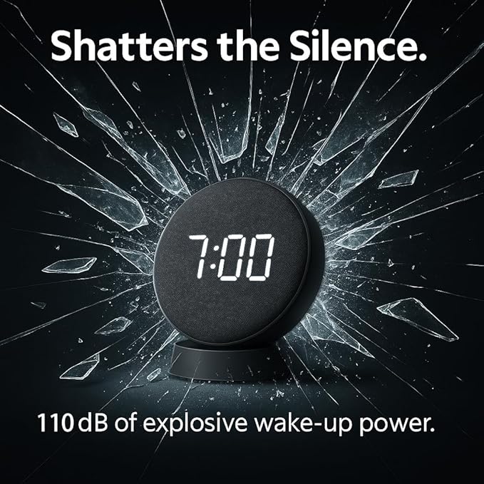 REACHER Loud Alarm Clock for Heavy Sleepers Adults/Kids/Teens, Vibrating Alarm Clock with Bed Shaker for Travel, Wake with a Shake Clocks for Hearing Impaired, Deaf