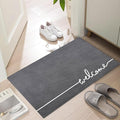 Welcome Mat Indoor, Ultra Thin Door Mat, 1/10 in Thin Door Mats for Inside Entry, Non-Slip, Absorbent, Quick-Dry, Washable, Fit Under Door Entryway Doormat for Entrance, 35"X24", Dark Grey