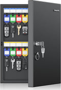 Uniclife 32 Position Key Lock Box, Wall Mount Key Box, Car Key Organizer with Writable Key Racks and Tags, Security Key Cabinet, Car Key Holder Storage Box for Office Hotel & Company