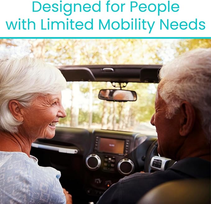 Vive Car Handle Assist for Elderly - Scratch Proof Latch - Auto Grab Bar Cane Support Aid - Standing Mobility Safety Tip to Help Get Out - Portable Assistive Device for Seniors, Handicapped
