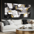 Large Wall Art Gold Wall Decor Black And White Picture Painting Artwork for Bedroom Dinning Room Framed Canvas Art Modern Home Decoration 30x60 In