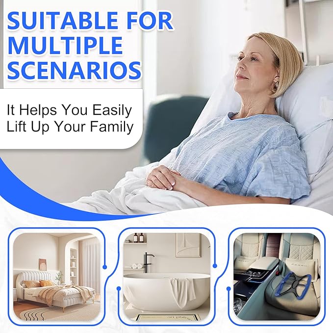Lift Assist for Elderly,Aids for Disabled and Elderly with No-Slip Grip Handles,Standing Aids & Supports to Transfer Elderly, Senior, Bariatric, Patient Or Disabled,As Seen On Tv(Blue)
