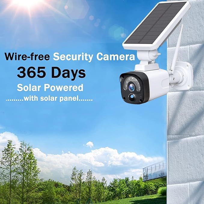 Camcamp Solar Camera Wireless Outdoor,Home Security Camera System,2.4G WiFi Outdoor Camera Wireless,Solar-Powered 4MP 4 Cam-Kit,360° PTZ,2K Color Night Vision,2-Way Audio,No Subscription,IP66