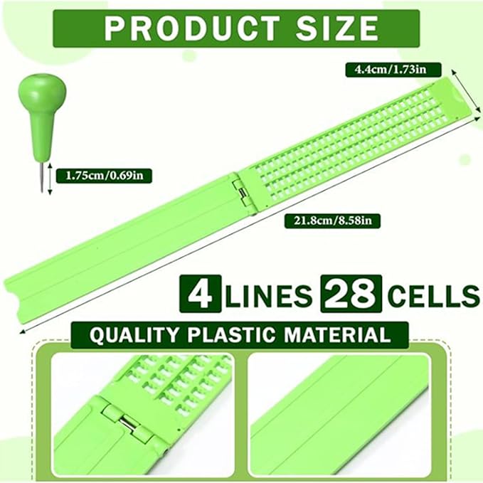 Braille Writer Kit - 4 Lines 28 Cells Visual Impairment Aids, Braille Self-Learning Kit, Kids Teens Adults Students Teachers, Schools Classroom Home Homeschooling, Training Centers Supply