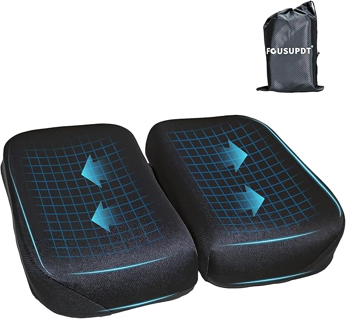 Adjustable Seat Cushion, Memory Foam Office Chair Cushion, Car Seat Cushion, Foldable Travel Cushion for Tailbone Pain, Sciatica Pain Relief, Lifting Cushion for Sitting, Driving, Traveling(Medium)