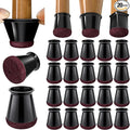 BUMACO Chair Leg Floor Protectors Chair Leg Protectors for Hardwood Floors Silicone Pads Covers to Protect Floors Black-20 Pcs Universal XS (8/16"-15/16")