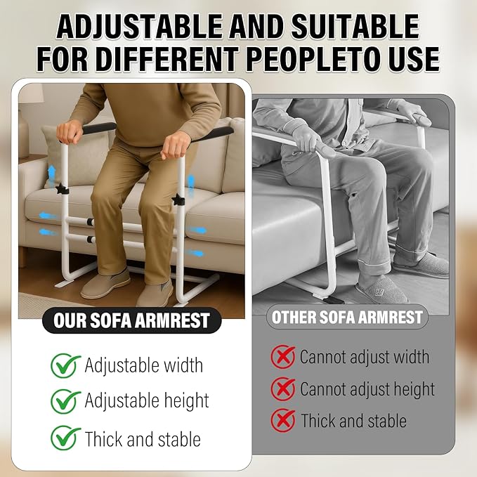 Stand Assist Aid for Elderly to Get Up from Couch - Adjustable Fall Prevention Standing Aid, 450 lbs Capacity for Seniors, Pregnancy & Disabled