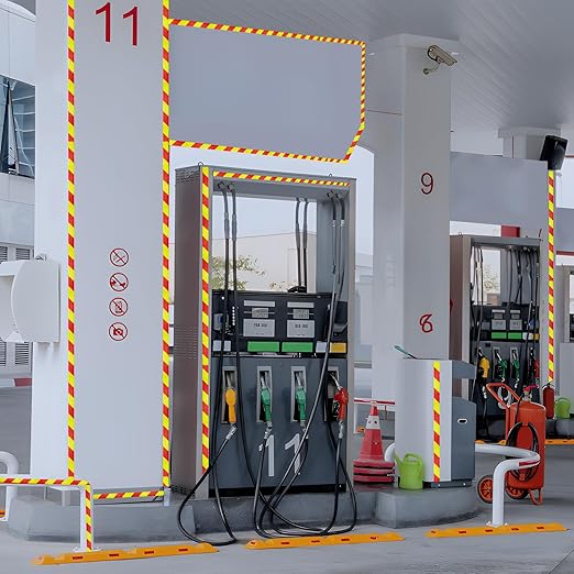 Reflective Tape Outdoor Waterproof 6 inch X 66 feet, High Visibility Hazard Conspicuity Warning Safety Industrial Marking Tape