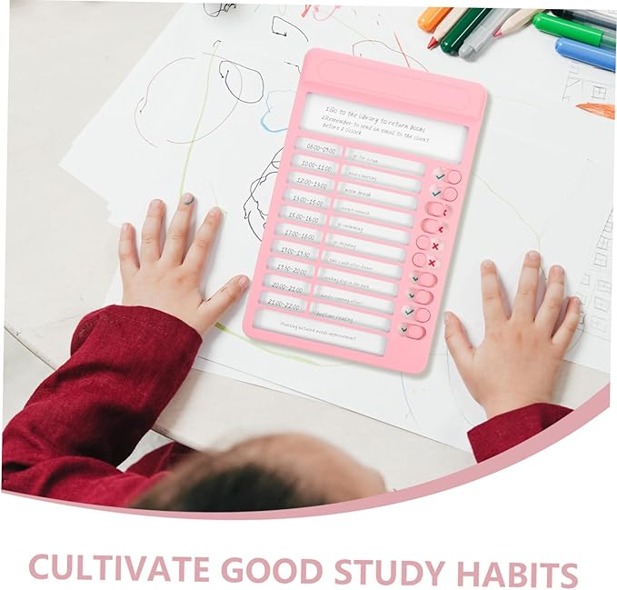 Uonlytech Student Behavior Chore Chart Portable 2-in-1 DIY Reminder and Schedule Board for Boys and Girls Multi-functional Habit Tracker for Classroom and Home