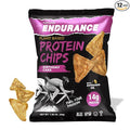 Natural Endurance Protein Chips - Low Carb Chips, High Protein Snack, Vegan Protein with Avocado Oil, 14g Protein Per Bag, Gluten Free, Birthday Cake Flavor - 1.38 oz Bags (Pack of 12)