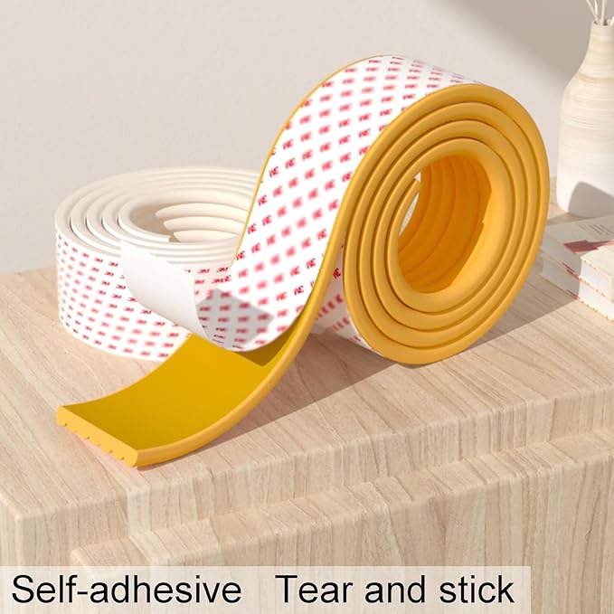 Edge Corner Protector, W-Shaped Sharp Edge Safety Corner Edge Foam Padding, Edge Guards Bumpers, Proofing Furniture Edge Protector for Table Edges & Sharp Corners(Beige,3 Pack)