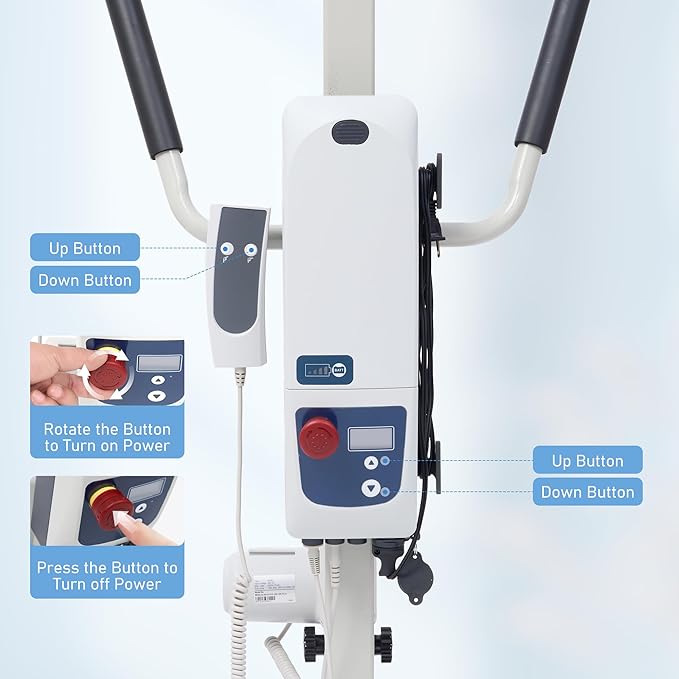 Careboda Electric Patient Lift, Medical Transfer Lifts for Seniors with Sling, Sit to Stand Lift for Elderly, Full Body Transfer Lift Chairs for Bed, Car, Wheelchair and Floor, 510LBS Weight Capacity