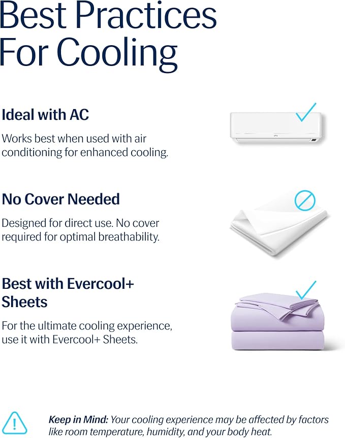 REST® Evercool® Cooling Comforter, Full/Queen, Blanket for Hot Sleepers, All Season Bedding to Keep Cool for Night Sweats, Breathable Lightweight Blanket, 90"x90" Inches, Lavender Breeze