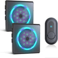 CallToU Hearing Impaired Doorbell with Strobe Light & 55 Melodies, 1000ft Long Range Wireless Door Bell for Elderly/Senior Adjustable Volume, IPX5 Waterproof Call Button 1 + Plug-in Receivers 2