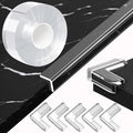 1.18 in x 16.4 FT,Clear Edge Corner Protector Baby Proofing with 6 Corners,Self Adhesive Protective Bumper Guards for Cabinet Door Desk Glass Table Bed Furniture,Kitchen Countertop