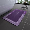 Bath Mat, Super Absorbent Non Slip Quick Dry Thin Rubber Mats for Bathroom Floor, Fit Under Door, Shower Rug for Bathtub, Shower, Purple