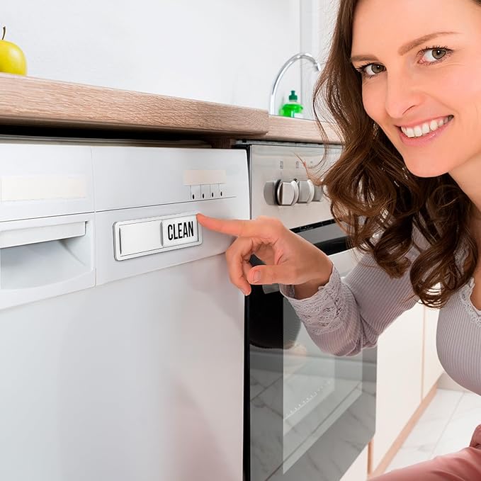 Dishwasher Magnet Clean Dirty Sign, Premium Stainless Steel Clean Dirty Magnet for Dishwasher, Large Text Easy to Read Non-Scratch Kitchen Decor for Dishwasher, Home Accessories