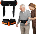 Upgraded Gait Belt with Metal Buckle, Transfer Belt with Handles and Leg Straps, Lift Belt for Seniors, Walking Support, Mobility and Elderly Assistance (Orange, Medium)