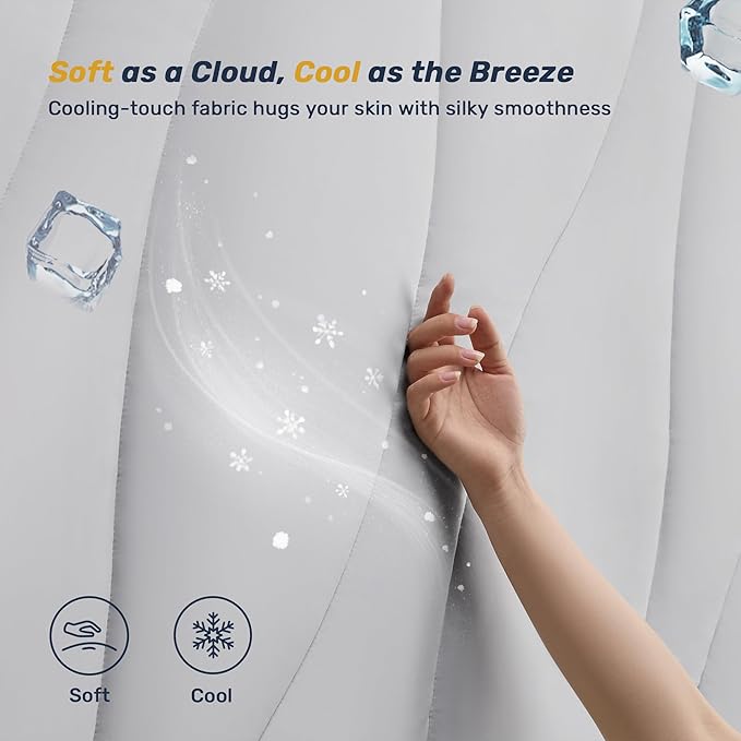 Unikome Ultra Soft Waterproof King Size Mattress Pad, Cooling Mattress Protector for Hot Sleepers, 5-Layers Noiseless Washable Mattress Cover with 8"-21" Deep Pocket (Light Grey, 78x80)