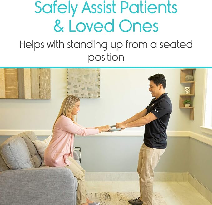 Vive Lift Assist (1 Pack) Patient Lifting Stand for Elderly and Disabled - Medical Safety Standing Loop - Universal Transfer Device for Senior, Caregiver, Therapist, Nurse - Lightweight Mobility Aid