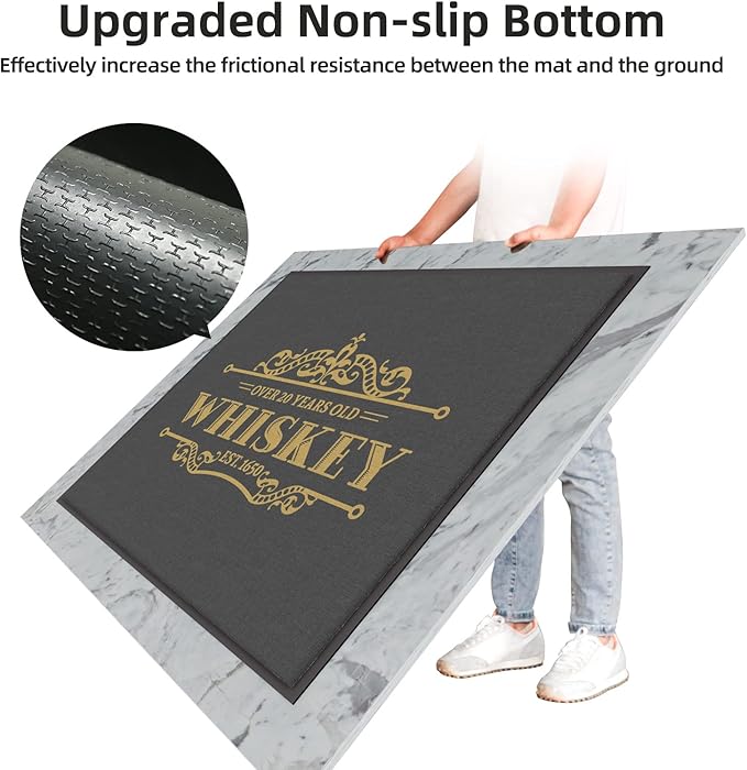ALLEVI Custom Door Mat Commercial Grade Area Rugs Entryway Carpets Personalized Logo Text 7'X 5' 6MM Thick Welcome Indoor Outdoor Floor Mat for Office Home Kitchen Garden