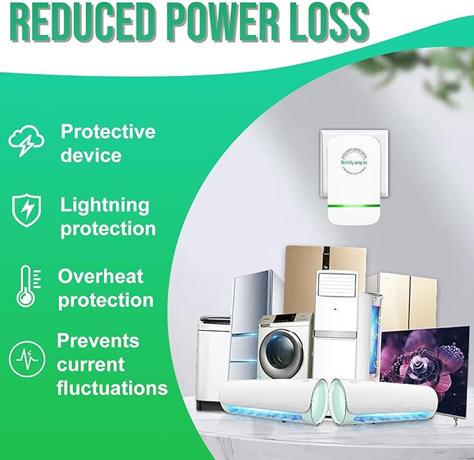Power Saver Pro,Electricity Saving Box,Stop Watt Energy Saving Device,Eco Volt Pro Energy Saver,Professional Power Saver Device,US Plug,90V-250V 30KW,White,4Pack