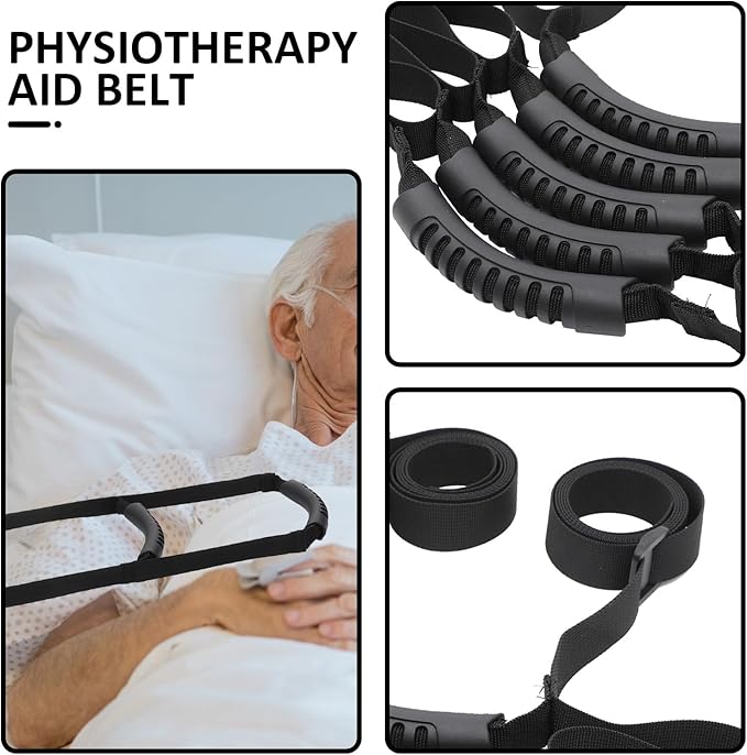 Adjustable 4-Layer Bed Ladder Strap for Elderly Seniors and Disabled Patients, Pull-Up Assist Rope for Bed Mobility and Sit-Up Support, Patient Support Aid for Bedroom Safety