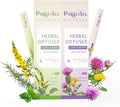 PUFFIAIR Inner Balance Duo Herbal Diffuser Pen Set | Mullein Cleanse Inspired Blend for Daily Reset | Green Purple | 2 Count