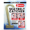 Seatbelt Catcher Seat Belt Aid Grabber - for Elderly & Disabled, Seatbelt Reacher Tool for Seniors with Back, Shoulder, or Elbow Injury, Easy Reach Mobility & Daily Living Aid, 2 Pack, Khaki