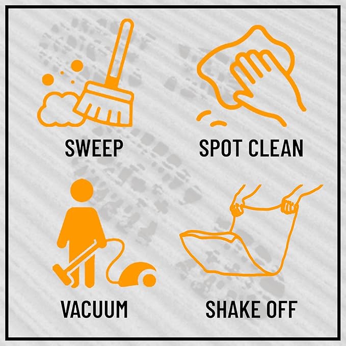 Ottomanson 2' x 55' Hallway Runner with Scraper Pile Extra Durable Non-Slip Rug Mat for Indoor & Outdoor Use - Ideal for Kitchen, Entryway, Patio & Garage - High-Traffic Carpet, Gray