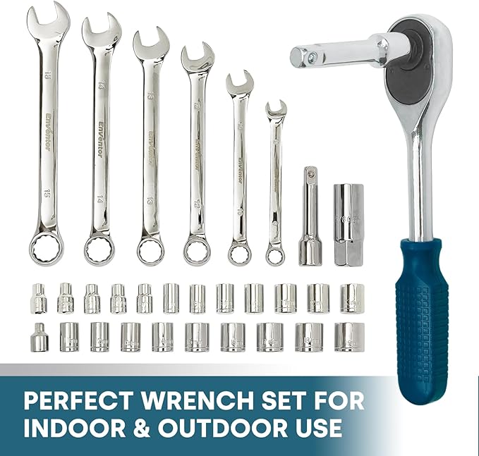 Enventor Tool Set, 220-Piece Home Tool Kit with Toolbox, Wrench and Hand Tools for Home Repairs, Auto Maintenance, DIY & General Use,Household Repair Tools for Men & Women, Blue